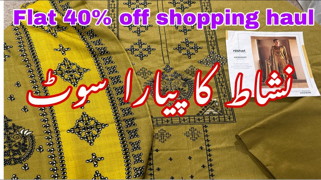 Nishat linen flat 40% off sale shopping haul