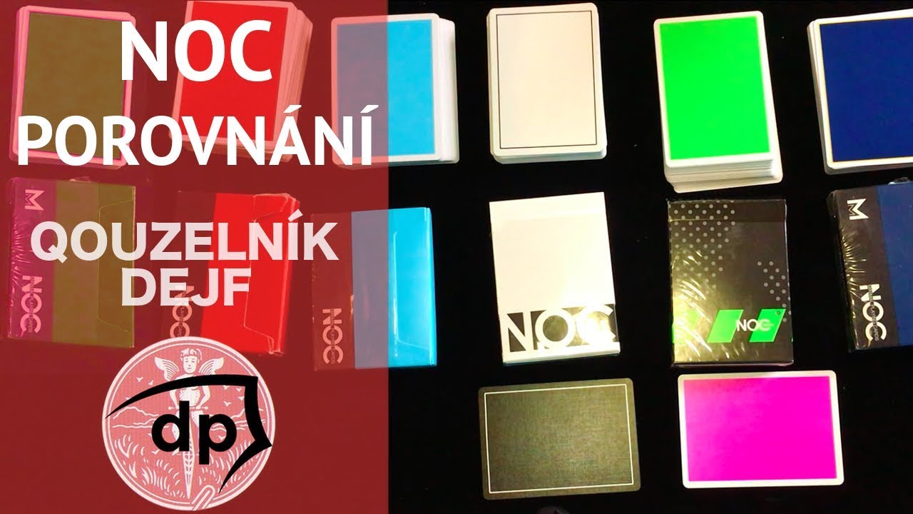 Srovnání karet NOC //edice OUT + Sport + Originals + V3S// kouzelnické NOCky od Murphys Magic