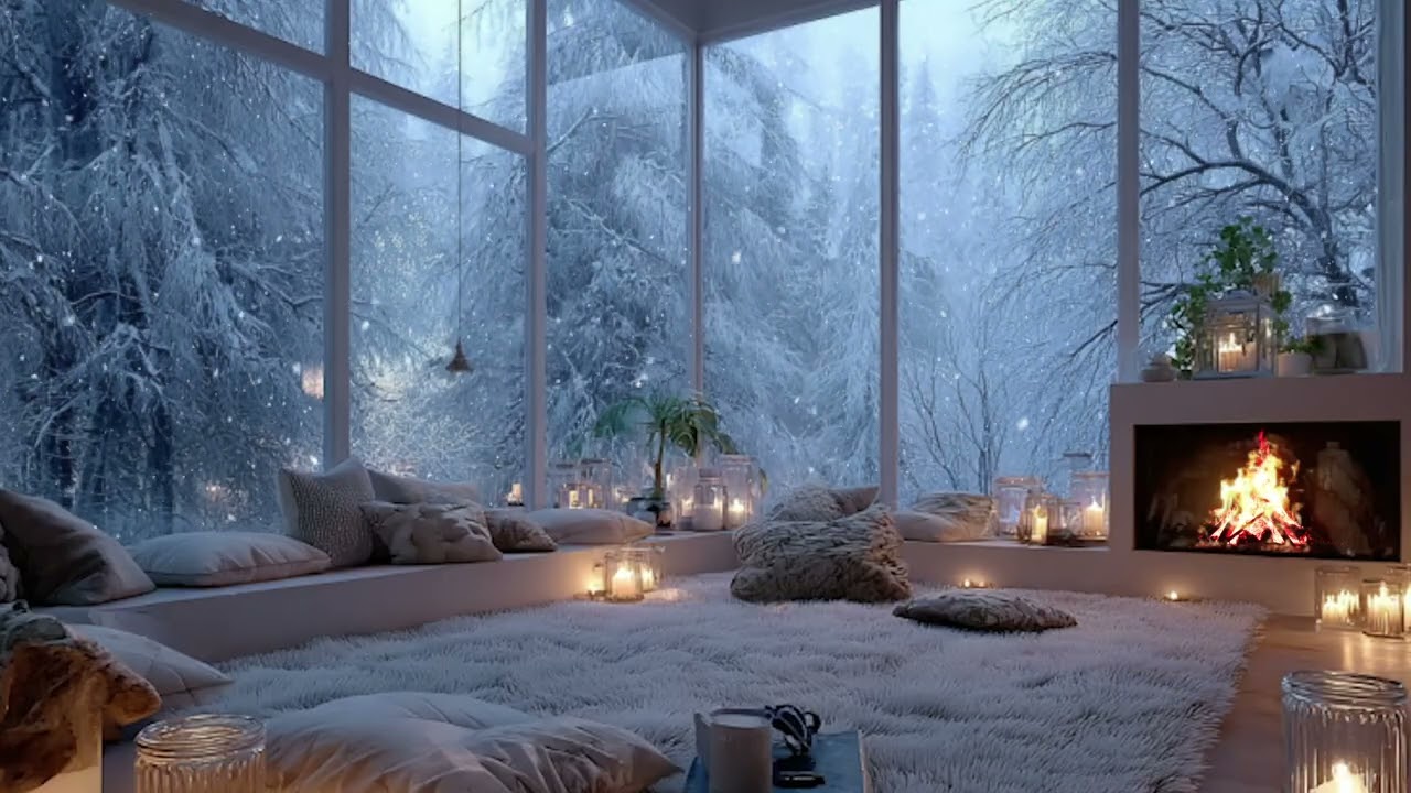 Wind Through the Cabin, Fire by the Hearth 🌬️🔥 | Cozy Chill Ambience for Focus & Sleep