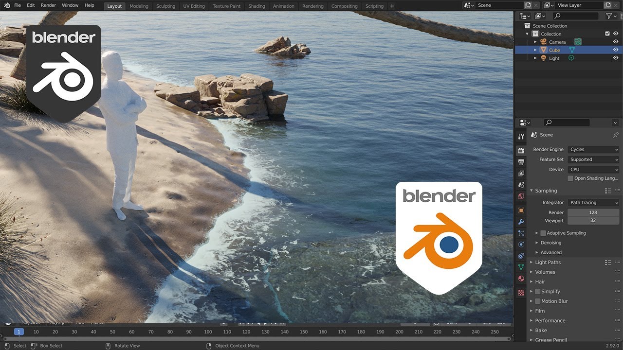 Easy Realistic Procedural Beach In Blender - Beginner Tutorial