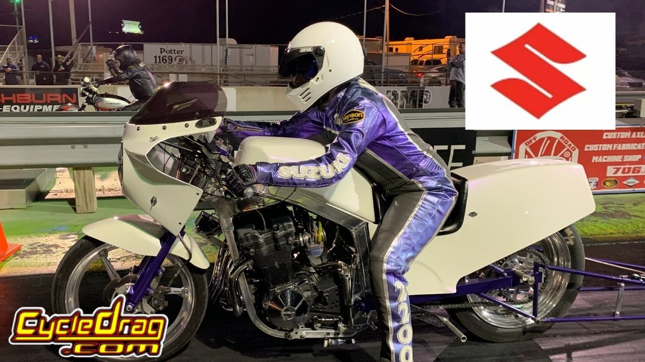 FAST FEMALE GSXR MOTORCYCLE DRAG RACER CALLS OUT OLD SCHOOL KAWASAKI KZ DRAG BIKE RACER!