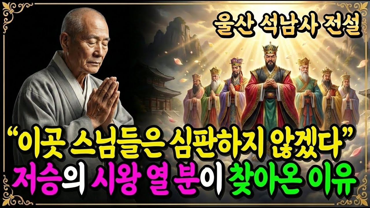 [불교이야기] 시왕 열 분이 직접 찾아온 절, 왜 이 스님들만 심판 없이 극락행?ㅣ울산 석남사 전설ㅣ자면서 듣는 불교이야기ㅣ불교소설