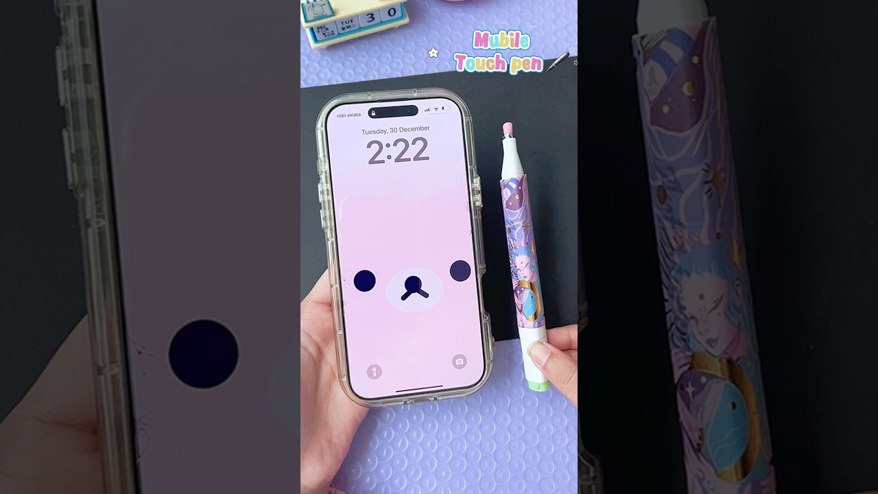 DIY cute mobile touch pen 🖊️(easy to make)#love #diy #tonniartandcraft #shorts