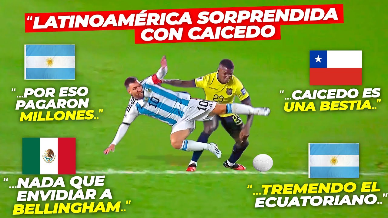 ASÍ REACCIONÓ EL MUNDO A CÓMO MOISÉS CAICEDO BLOQUEÓ a MESSI