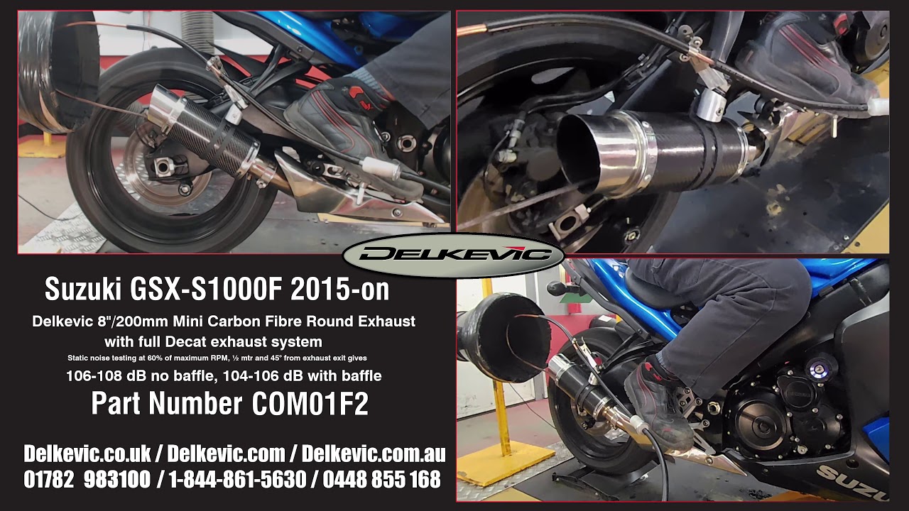 Delkevic Exhaust Muffler Carbon Short Round Suzuki GSX-S1000 / F 2015-on