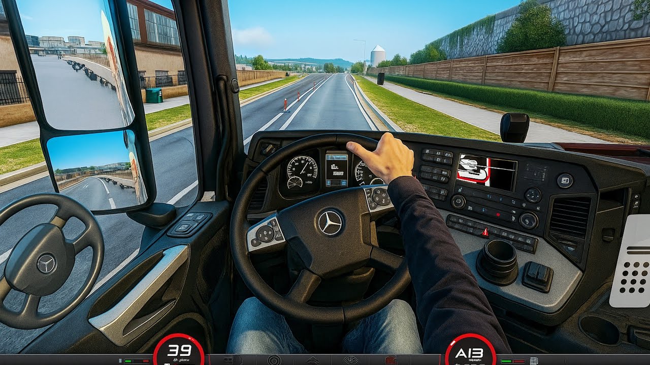 🚚Truckers of Europe 3🛣️There's too much rain while I'm going to Lech😭 Mercedes Actross|| V 0.6.2