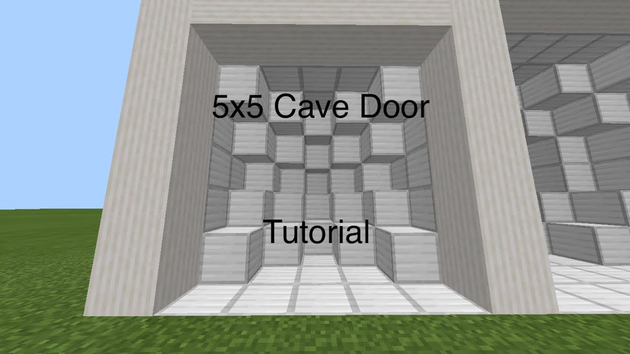 [Tutorial] MCPE 5x5 Synchronized Double Cave Door