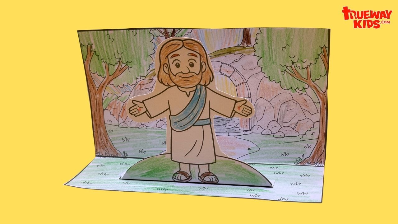 He Is Risen Diorama Craft for Kids | Easter Bible Activity