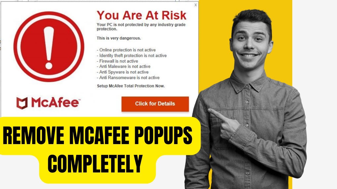 Как избавиться от всплывающих окон McAfee | Фейковые уведомления McAfee | Удаление McAfee с ПК