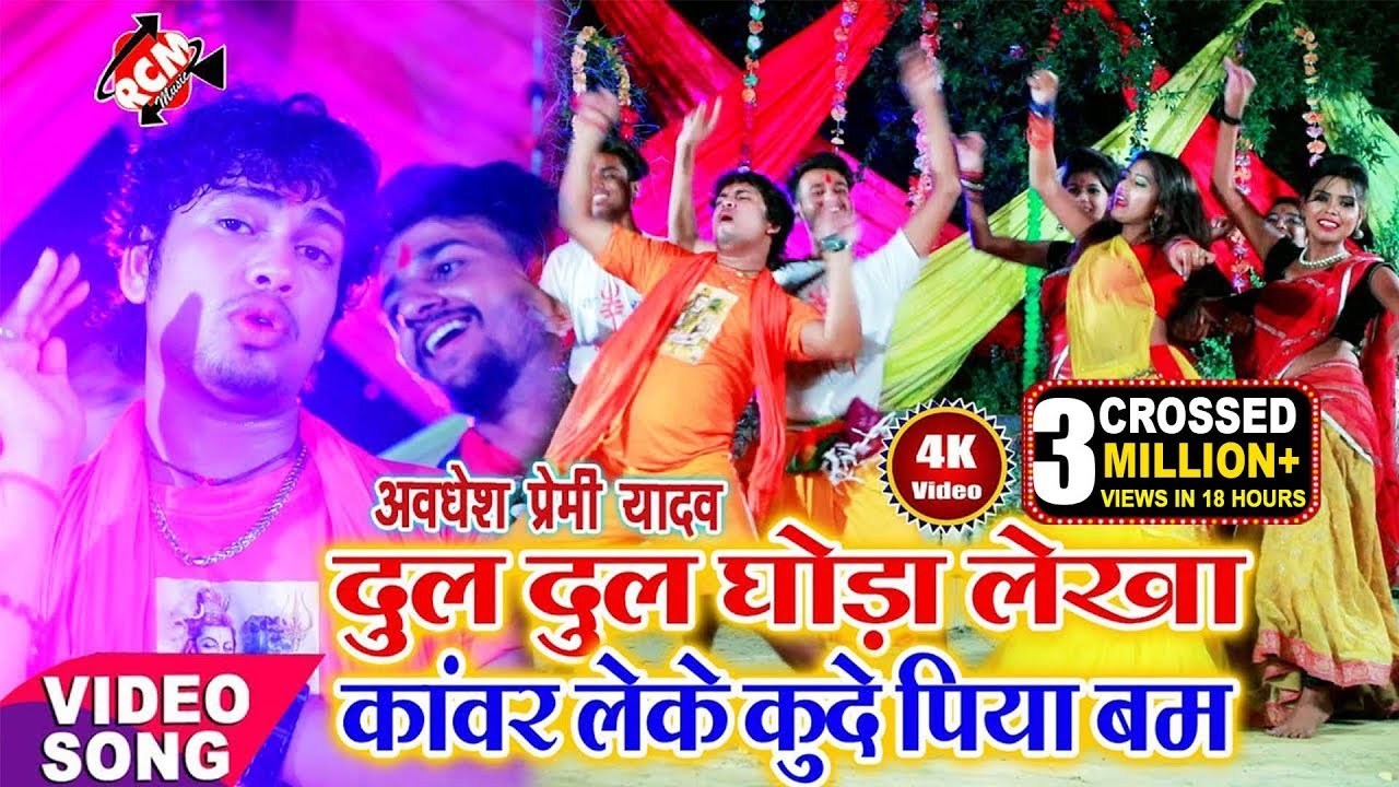 || दुल दुल घोड़ा लेखा कांवर लेके कूदे पिया बम || अवधेश प्रेमी यादव का 2019 का धांसू कांवर वीडियो