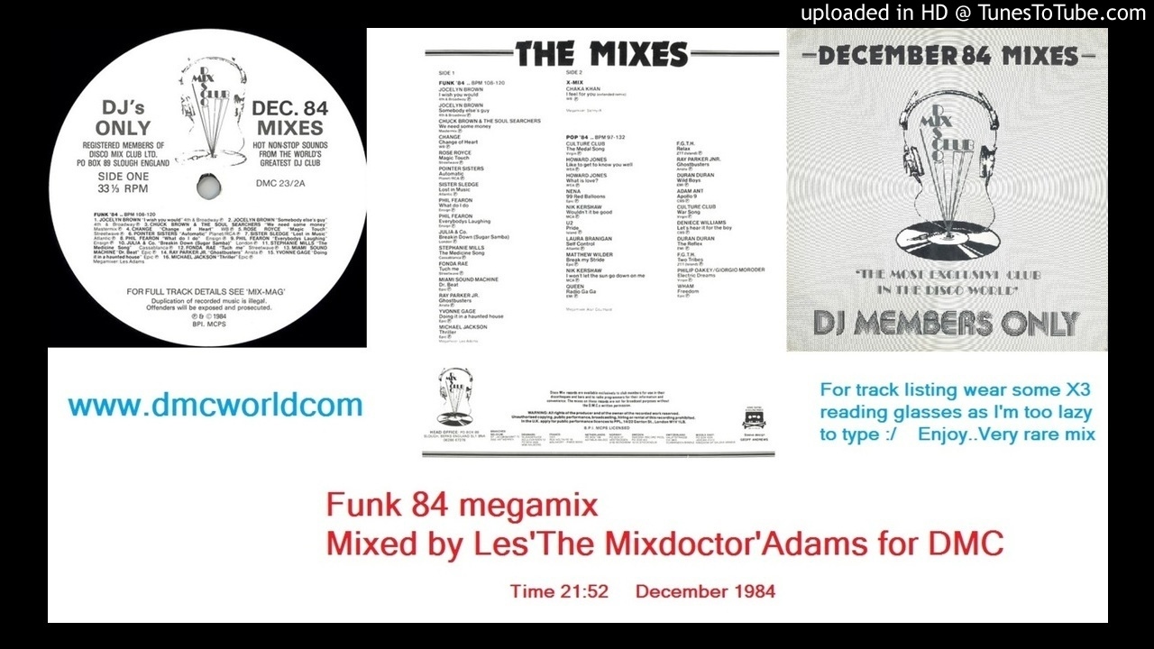 Funk 84 Megamix (DMC mix by Les Adams Dec 1984)