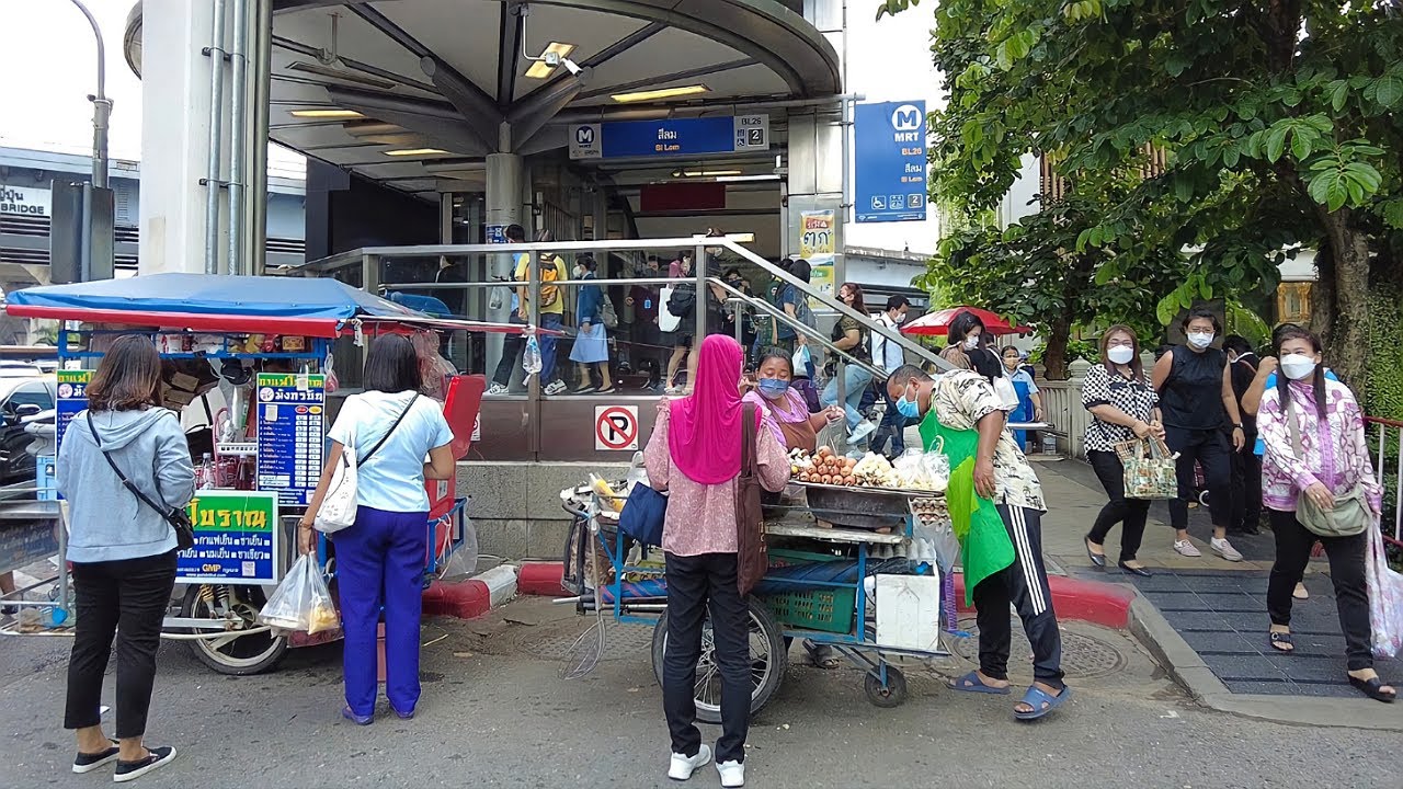 [4K] Morning Walk in the lively Silom & Saladaeng Area of Bangkok, Thailand