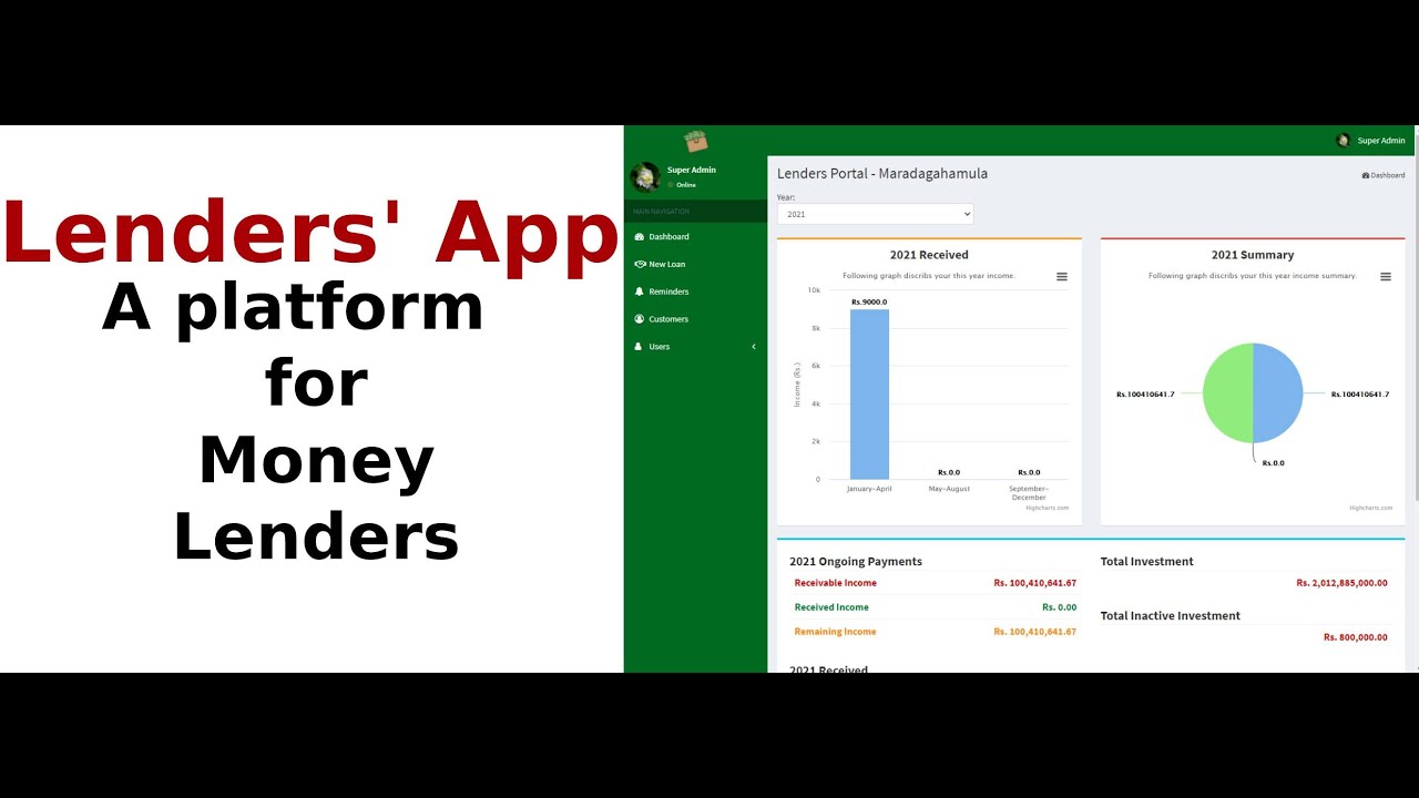 Lenders' App - A platform for Money Lenders