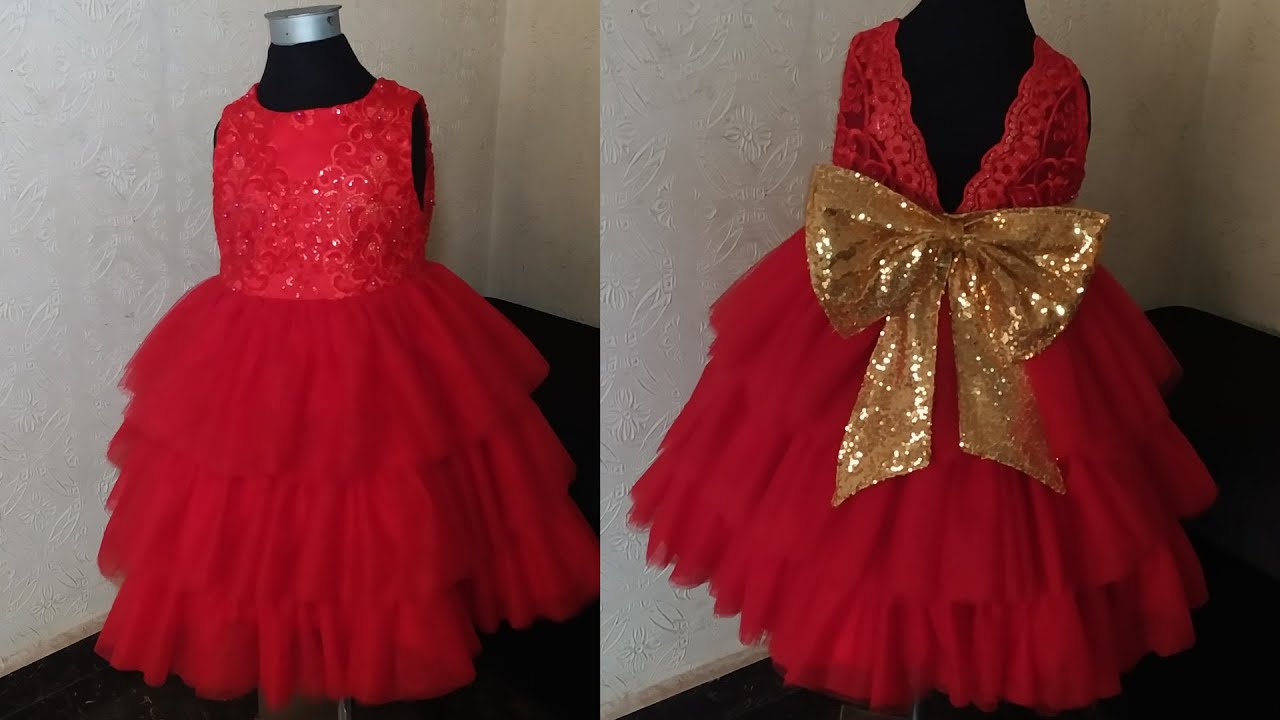 BALL GOWN BABY GIRL LAYERED TUTU DRESS CUTTING AND STITCHING