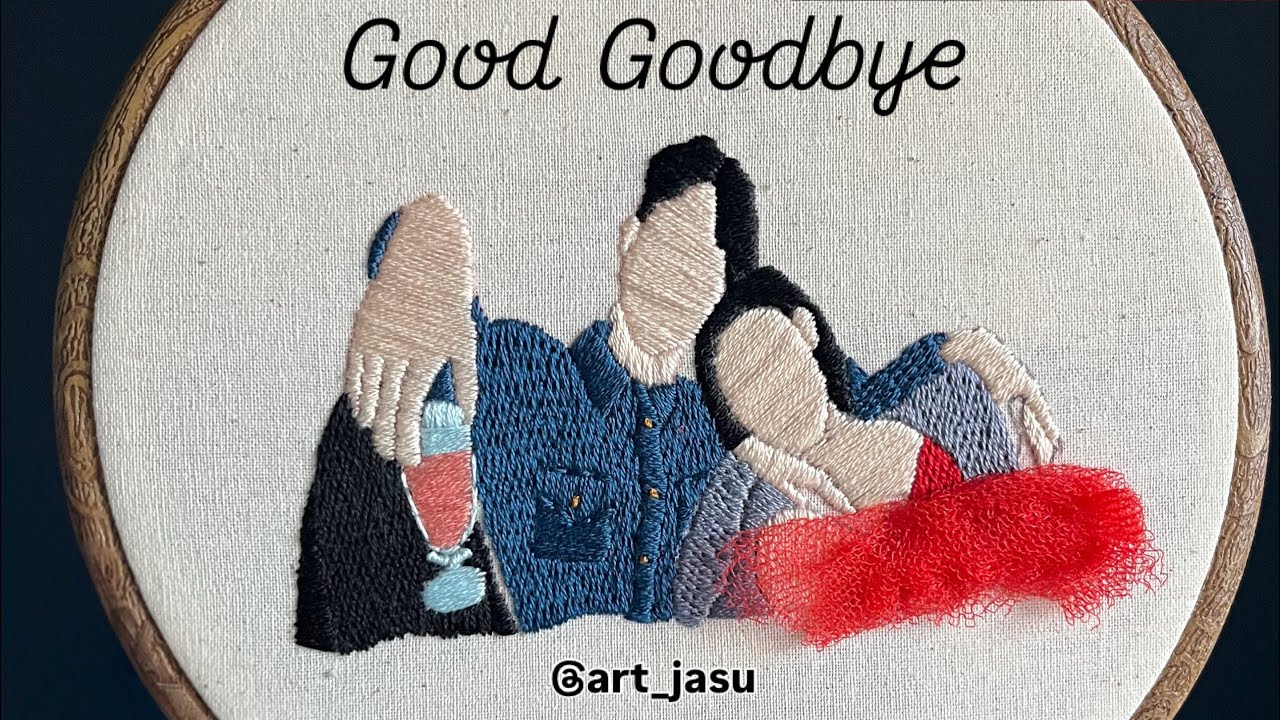 [프랑스자수] 화사님의 Good goodbye 뮤직비디오 속 한 장면 수 놓기 🤵🏻‍♂️❤️👰🏻🧳