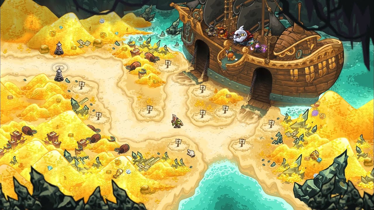 [Kingdom Rush Vengeance] 킹덤 러쉬 벤전스 베루크 보물섬 불가능 난이도 기본 타워