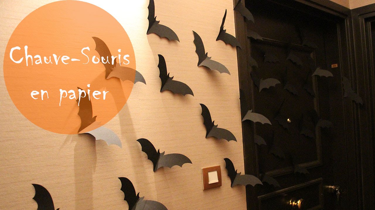 Halloween:  Chauve-Souris en papier.