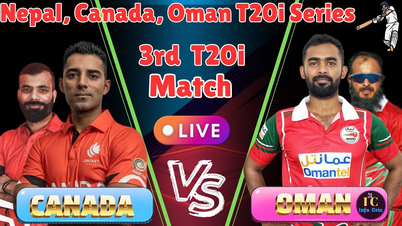 CANADA VS OMAN T20 MATCH LIVE | MATCH 2 | CANADA VS OMAN LIVE 2024 | LIVE MATCH SCORE COMMENTARY