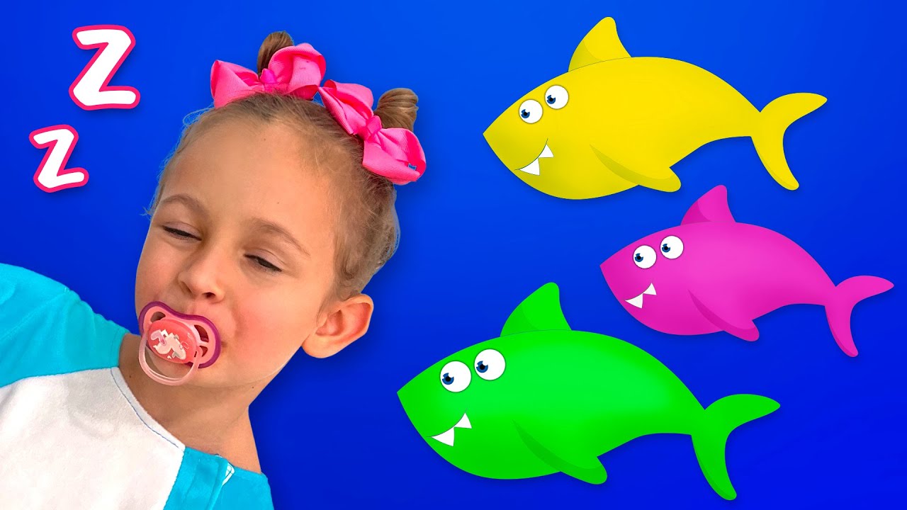 Сладкие сны с малышом акулой и веселыми песенками для детей!