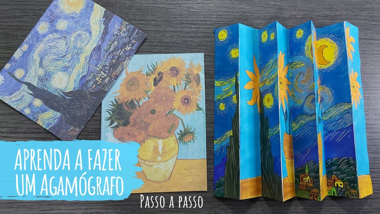 Como fazer um Agamógrafo -  Arte cinética - Releituras inspiradas em Vincent Van Gogh