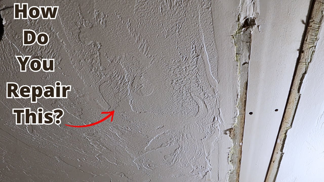 Repairing a Heavily Textured Ceiling (Hand Applied Swirl Texture)