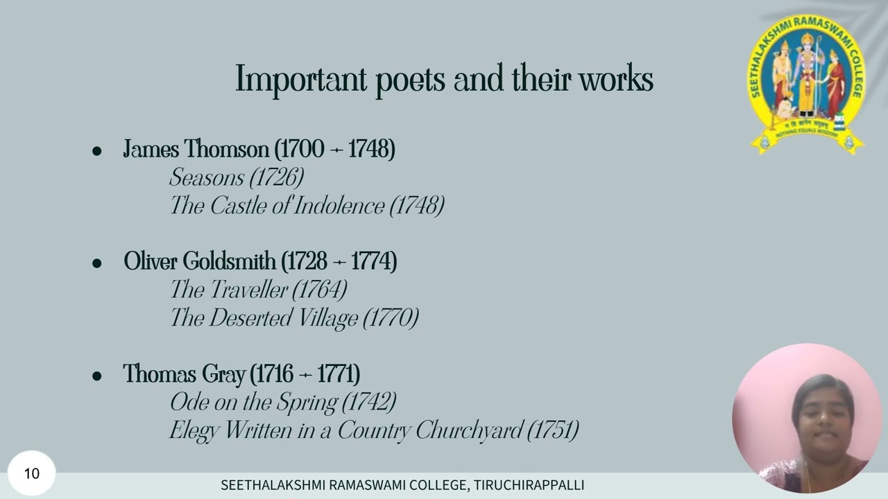 THE AGE OF JOHNSON AN OVERVIEW &ndash; Dr.U.Aishwarya &ndash; Dept. of English