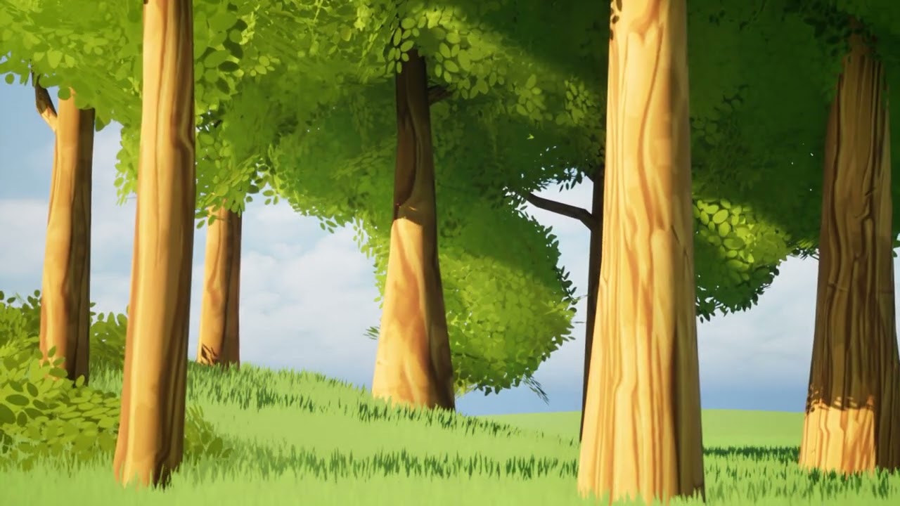 simple stylized forest