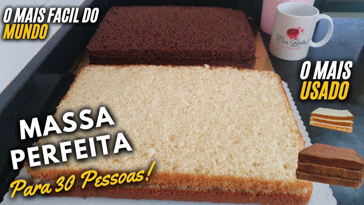 As Melhores Massa de Bolo do Mundo em duas Versões I Branco e Chocolate