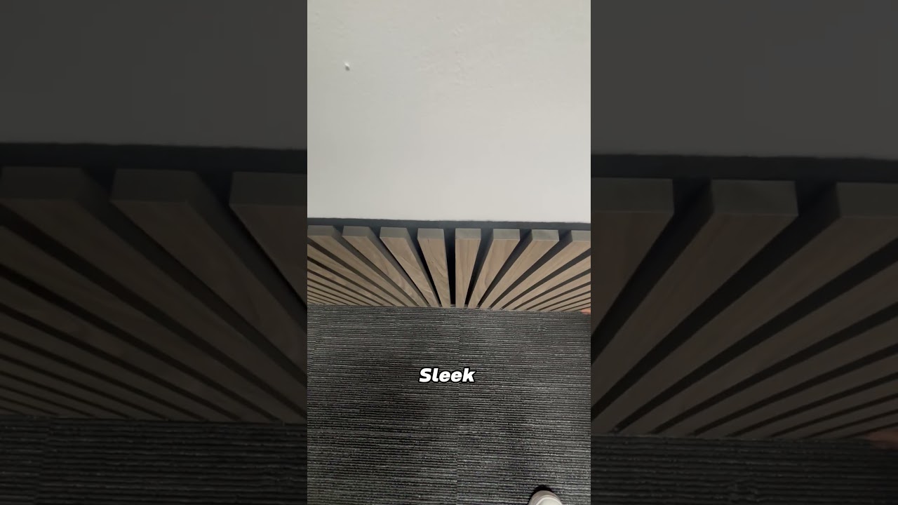 What about acoustic wall panels + LED lights?  #interiordesign #home #acousticpanel #wood #homedecor