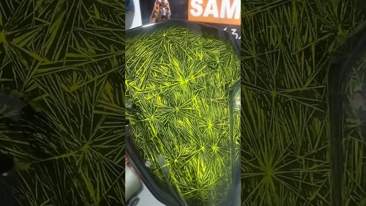 Flourescent Yellow Crystal Effect . Step by step vid tutorial.