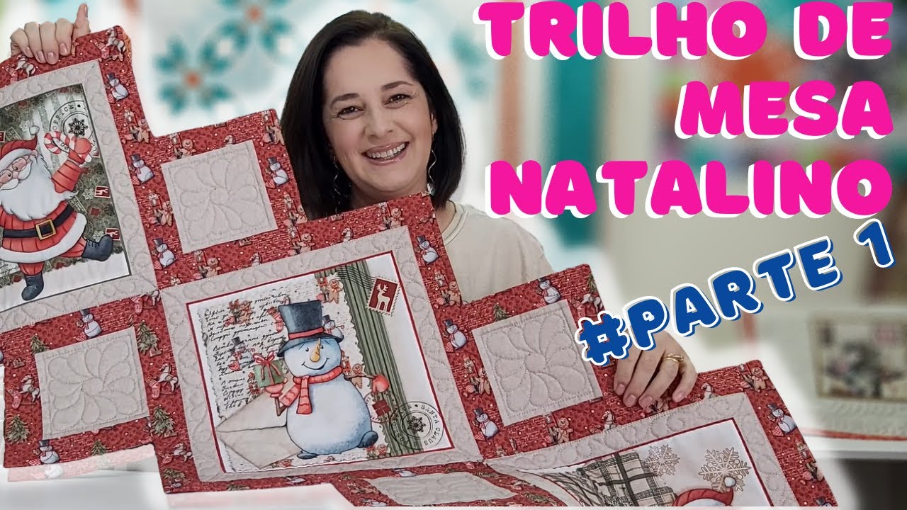 PARTE 1 - TRILHO DE MESA NATALINO ou CAMINHO DE MESA - Trilho de mesa de natal mais lindo da vida