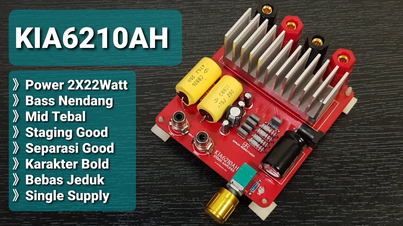 Make Stereo Amplifier Using KIA6210ah | Bass padat mid tebal