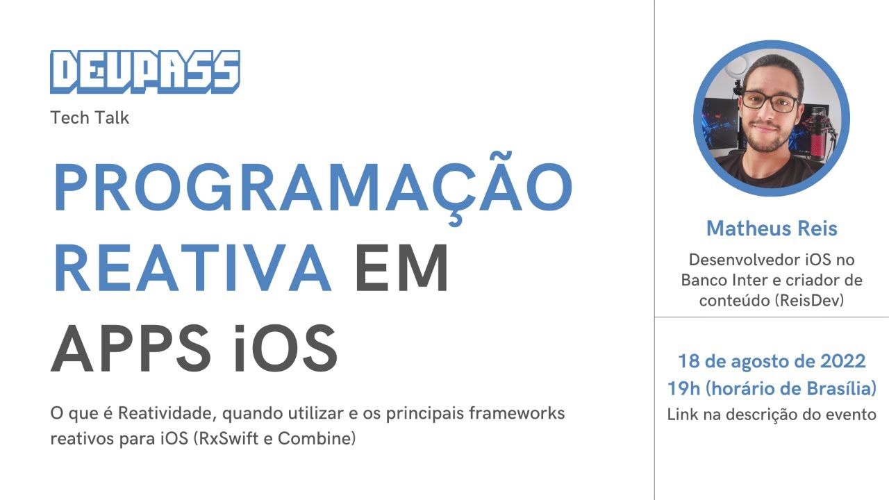 Programa&ccedil;&atilde;o Reativa no iOS (Matheus Reis - ReisDev)