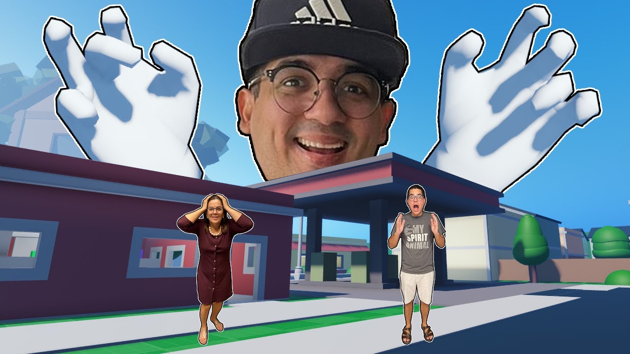 A FAMÍLIA TODA SE ESCONDEU DAS MÃOS GIGANTES NA CIDADE EM MINIATURA!!