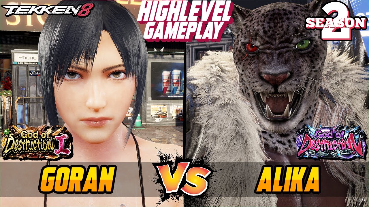 Tekken 8 &ndash; GORAN (JUN KAZAMA) vs ALIKA (ARMOR KING) &ndash; T8 SEASON 2 High Level Gameplay!