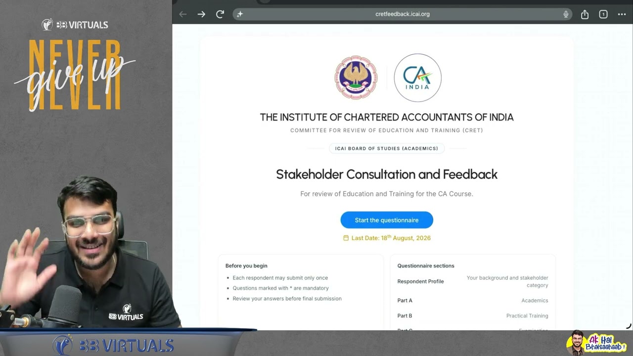 CA New Course - Important Announcement | Form Released by ICAI | CA Aakash Kandoi