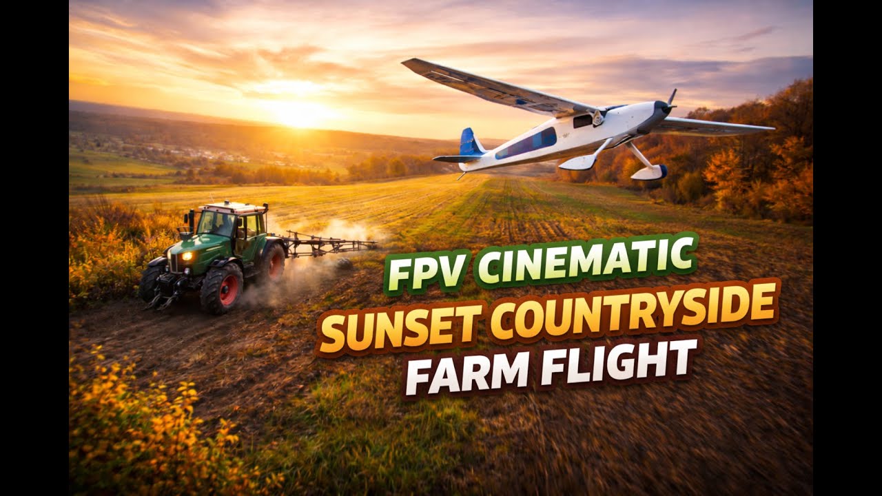 Ein Herbst-Sonnenuntergang zwischen Flugplatz, Feldern und Wald 🍁✈️🚜🌄