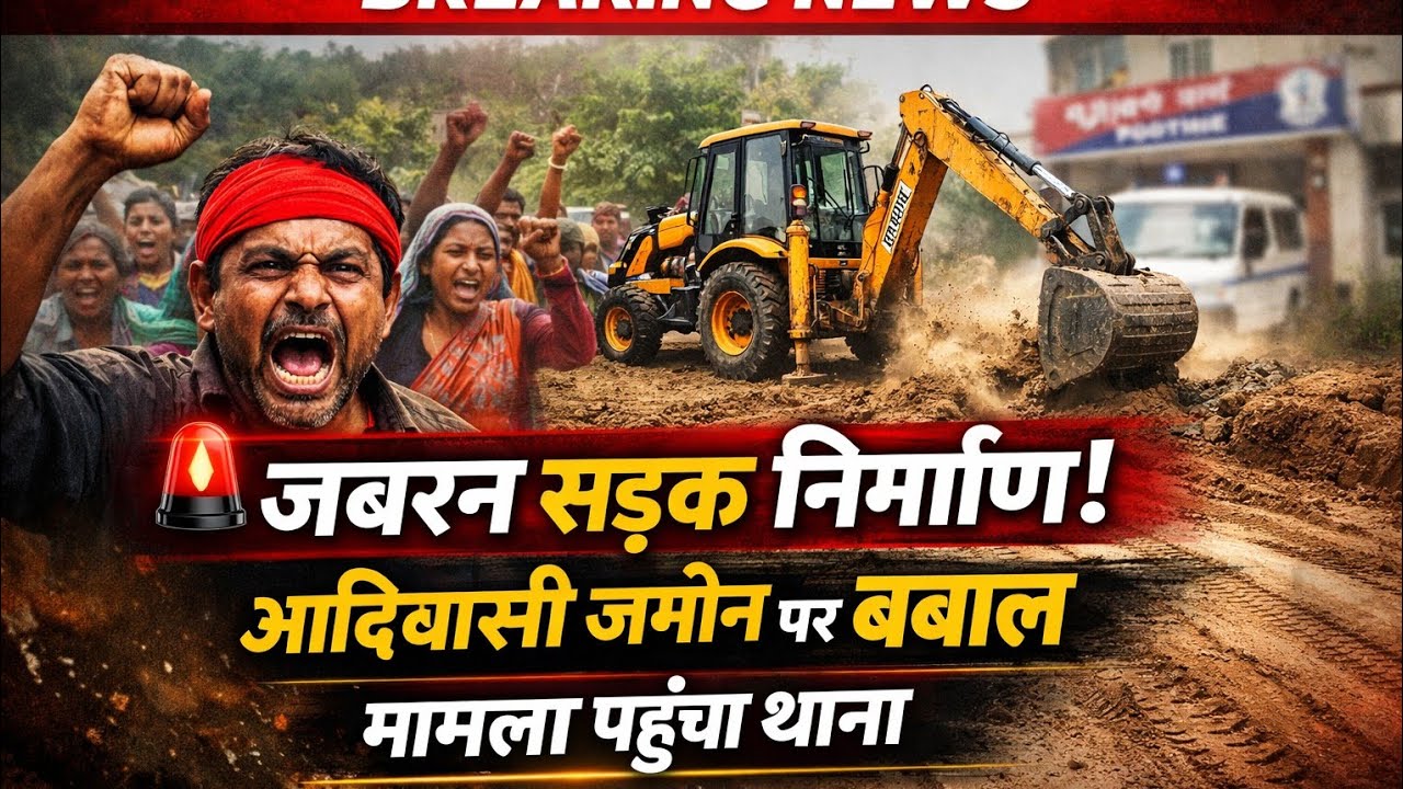 आदिवासी जमीन पर जबरन सड़क! मामला पहुंचा थाना मे #news #breakingnews #jairammahto #aadivasi #live