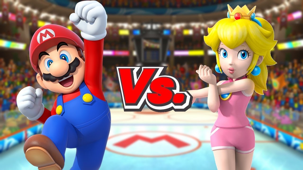 Mario Sports Mix - Team Mario Vs. Team Peach (Hockey)