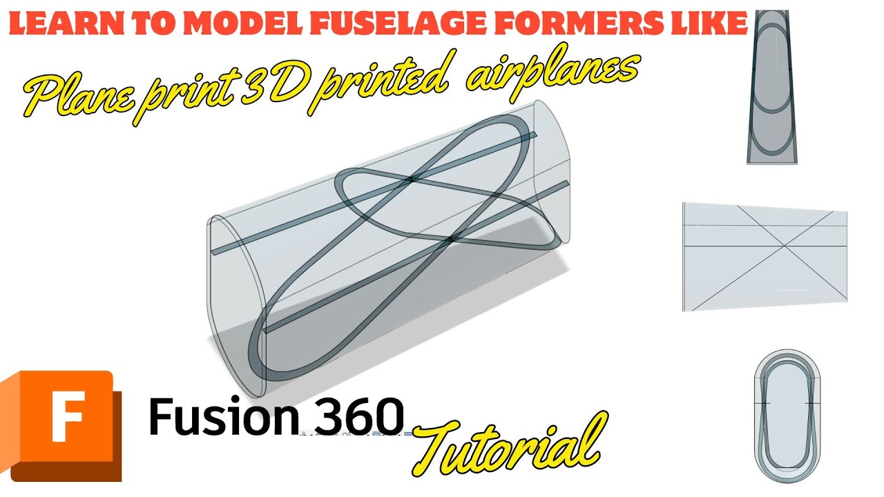 Как моделировать шпангоуты фюзеляжа, как на 3D-принтере модели самолетов в Fusion 360. Учебное по...