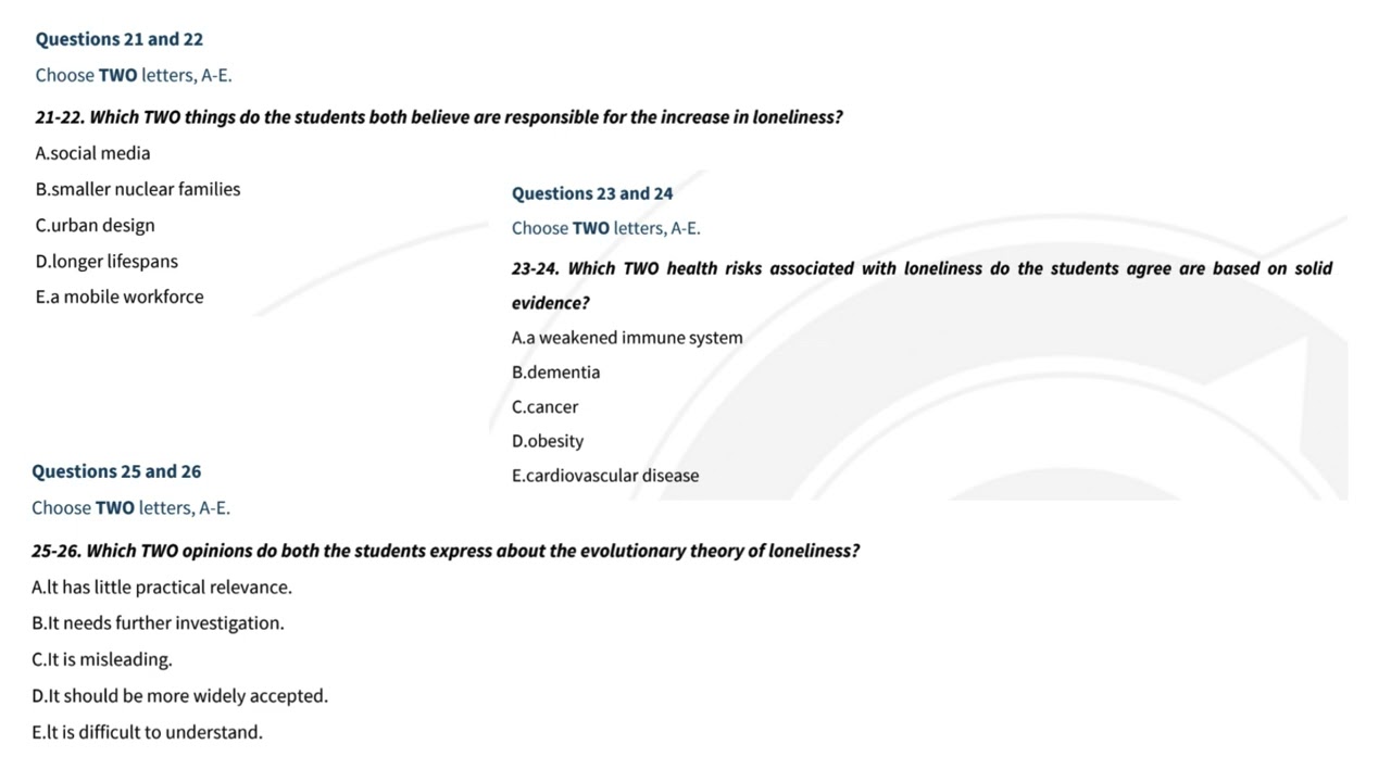 IELTS Cambridge 20 – Test 1: Listening Part 3