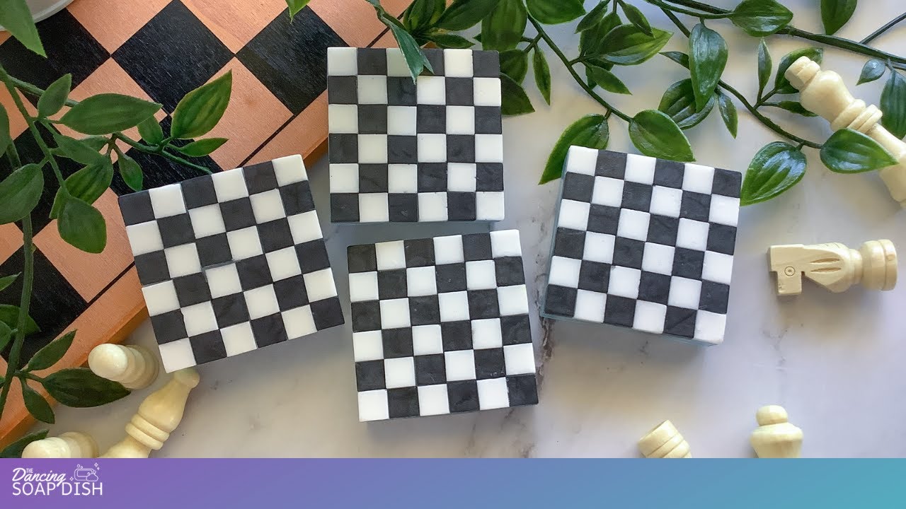 Chess Board Pattern Soap Tutorial - But What's on the Back?? / May 2023 Mosaic Soap Challenge