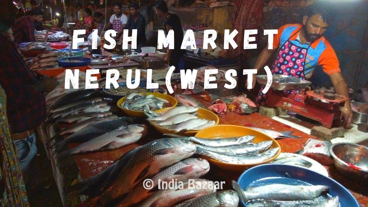 INDIA BAZAAR. Ft. - NERUL WEST - Fish & Vegetable market. NAVI MUMBAI. Typical Indian Market.