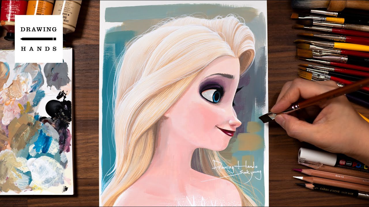 Drawing Frozen2 - Elsa [Drawing Hands]