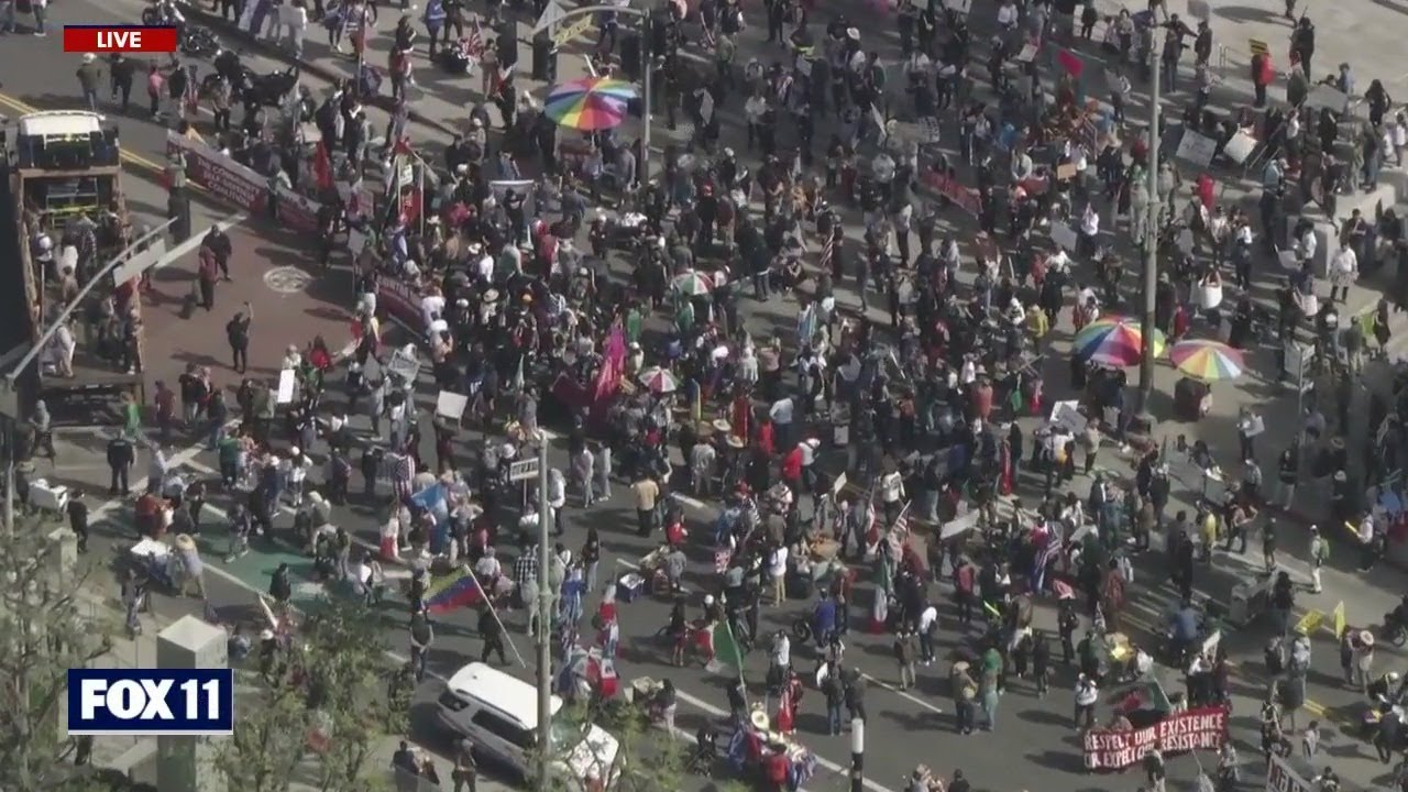 'Not My President’s Day' protest held in LA