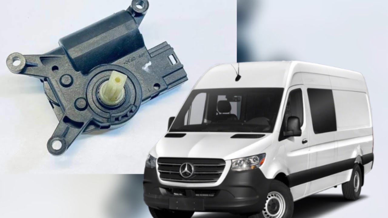 Расположение привода заслонки смешивания температур и режимов Mercedes Sprinter 2500 2012 года
