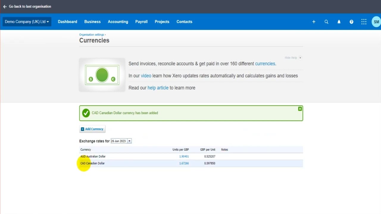 Multiple Currencies on Xero #xero #accounting