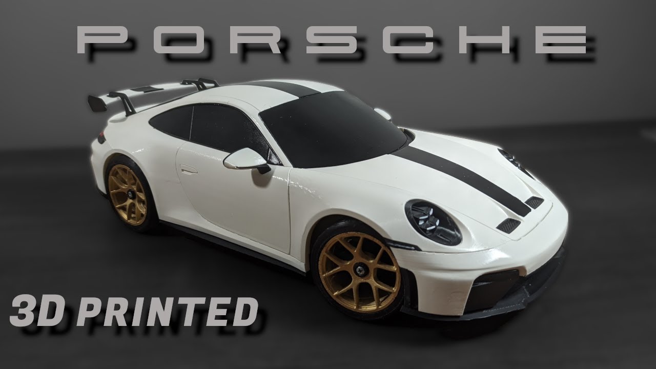 Porsche 911 992.2 GT3 — модель, напечатанная на 3D-принтере в масштабе 1/10 / радиоуправляемая ма...