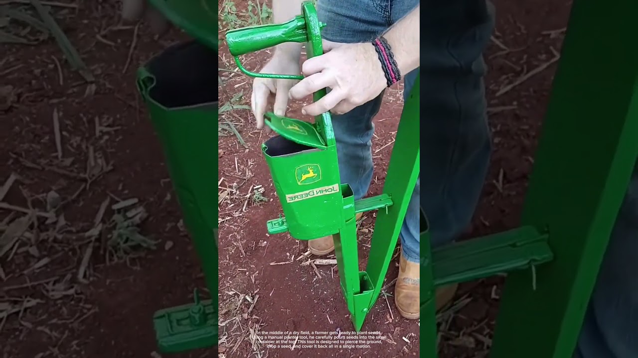 Planting Seeds Made Easy with a Manual Seeder Tool #farm