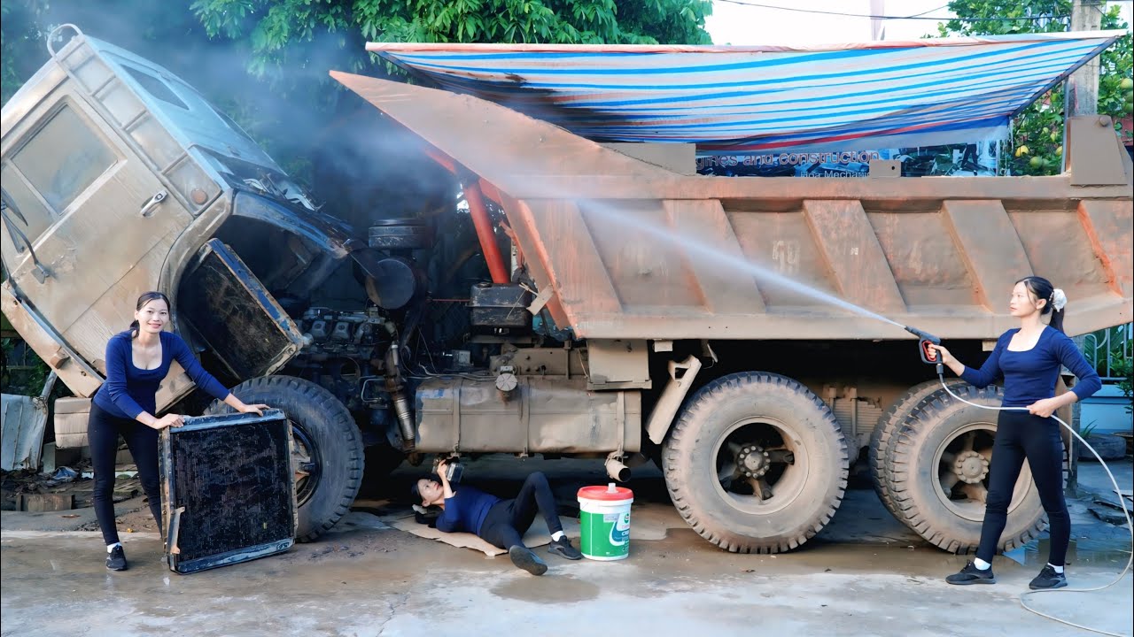 Genius Girl Challenge: Repair and restore the interior and exterior of a KAMAZ dump truck (17000KG).